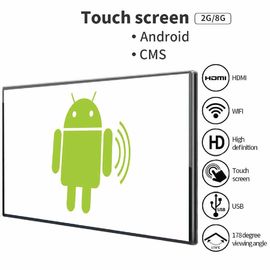 Tela táctil fixado na parede de Android de 49 polegadas/exposição de parede video conduzida interna