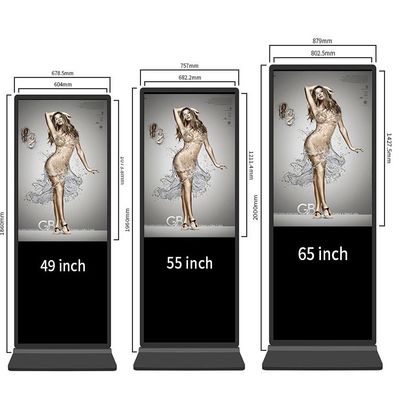 Android 43 polegadas pavimenta a tabuleta capacitiva estando LCD do Signage de Digitas