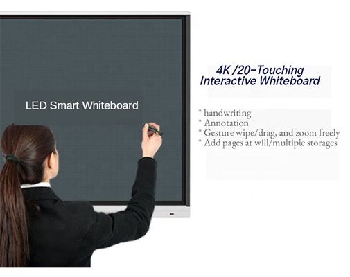Toque infravermelho Lcd Whiteboard interativo fixado na parede I3 I5 I7 da liga de alumínio