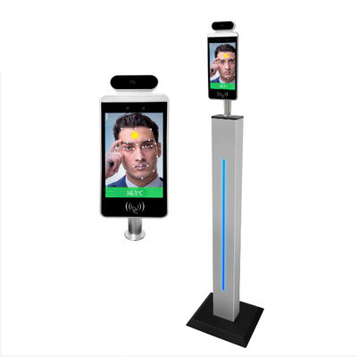 Quiosque infravermelho da medida da temperatura corporal do LCD de 8 polegadas com reconhecimento de cara