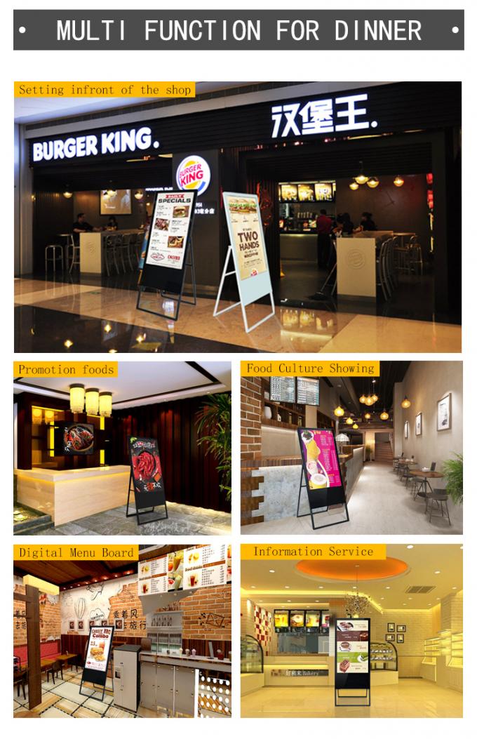 43 do jogador portátil da propaganda da polegada 1080P monitor de exposição digital do signage lcd